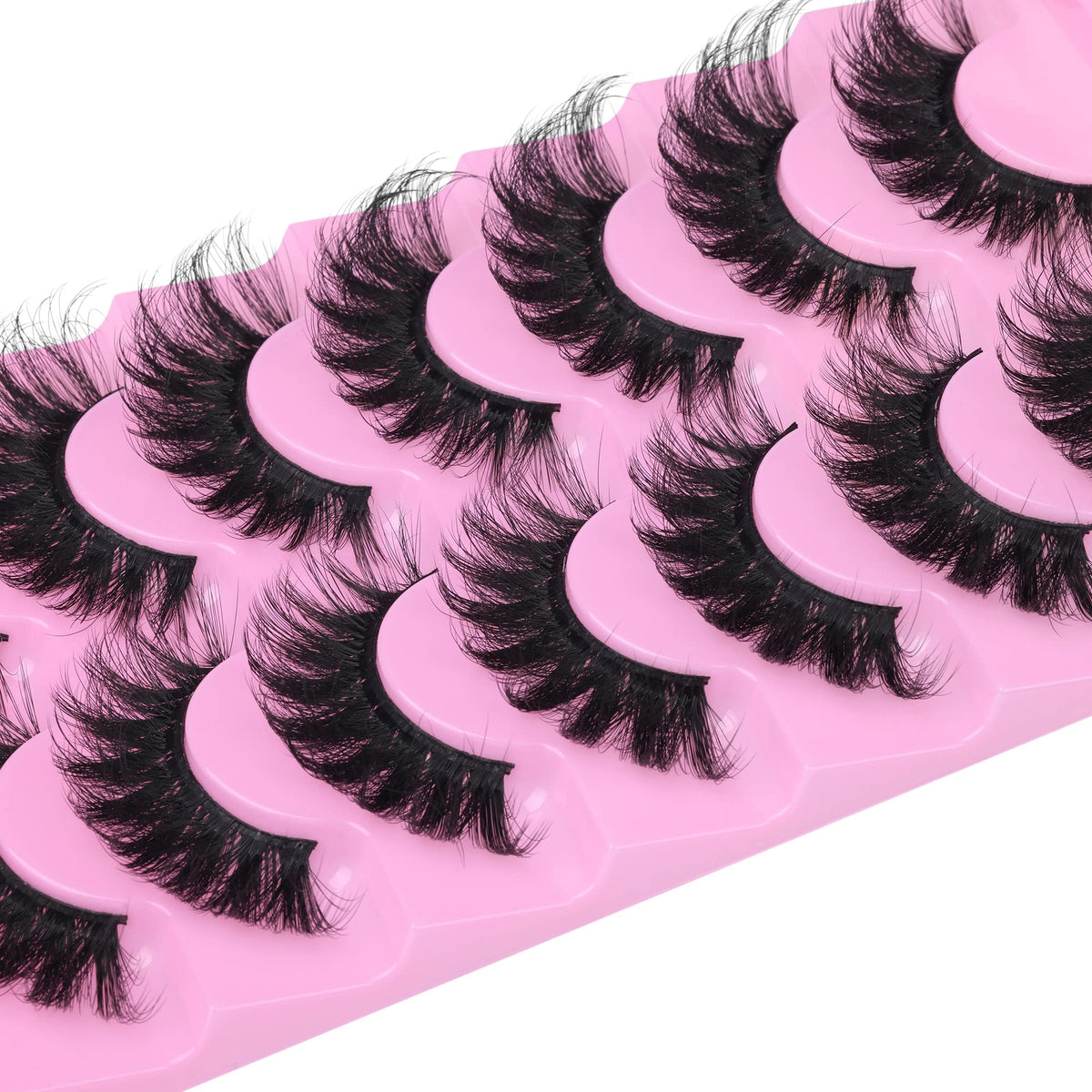 JIMIRE Faux Mink Lashes displayed on a makeup table