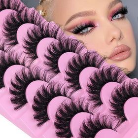 JIMIRE Faux Mink Lashes pack front view with 7 pairs