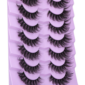 JIMIRE Fluffy Cat Eye False Eyelashes detail view