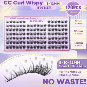 JIMIRE lash clusters in various lengths 8mm, 10mm, 12mm
