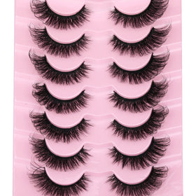 JIMIRE lashes worn on model's eyes