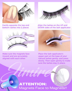JIMIRE Magnetic Eyelashes packaging and contents