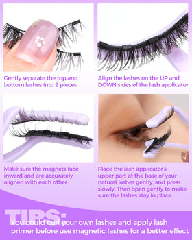 JIMIRE Magnetic Eyelashes showing natural look on model
