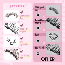 JIMIRE magnetic eyelashes with applicator on a white background