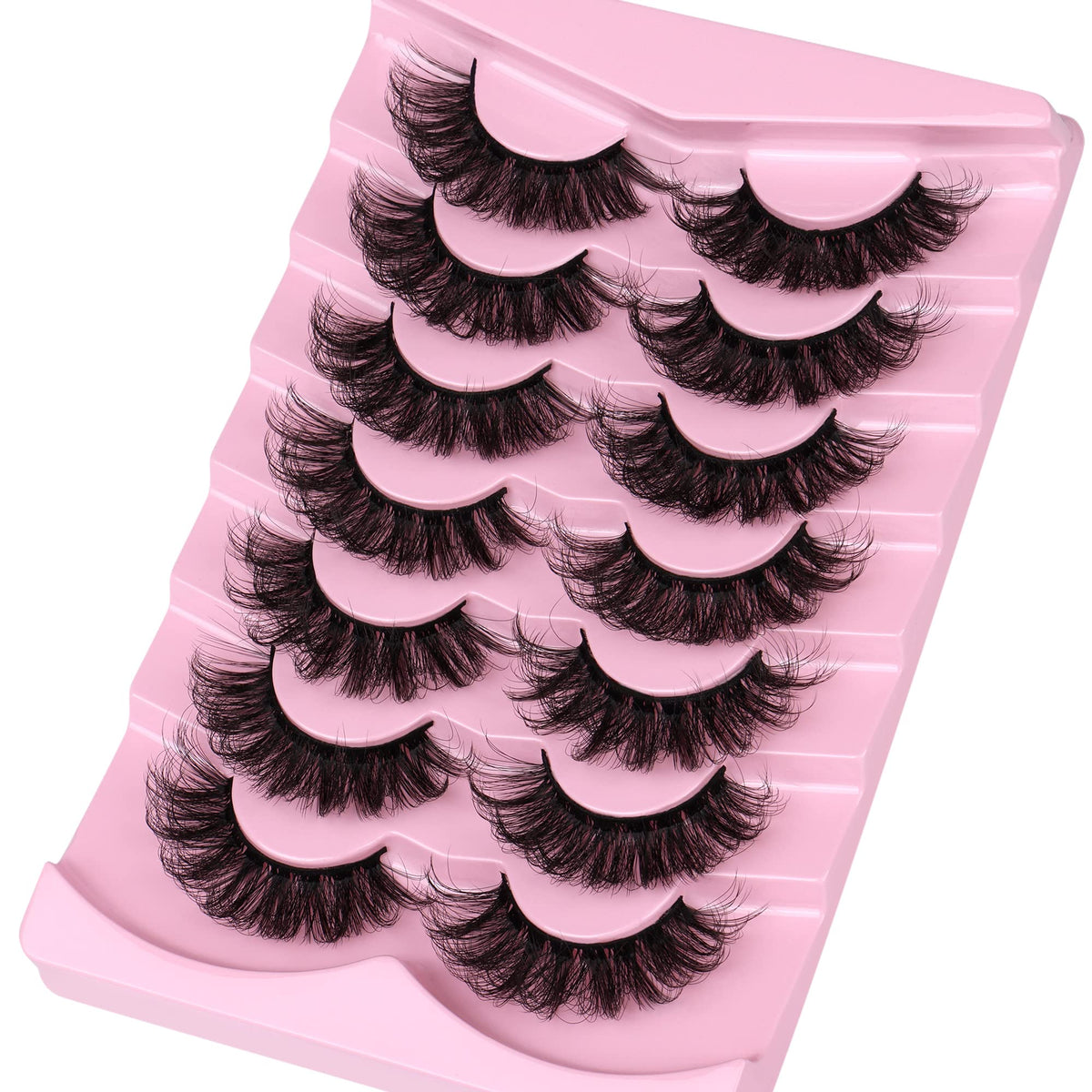 JIMIRE Mink Fluffy Eyelashes in a beauty setting
