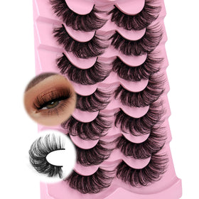 JIMIRE Mink Fluffy Eyelashes pack with 7 pairs