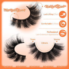 JIMIRE Mink Lashes packaging with 7 pairs of false eyelashes