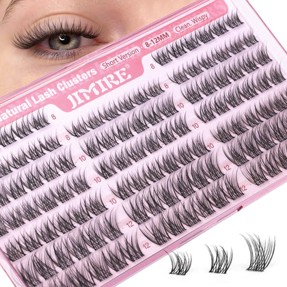 JIMIRE Natural Lash Clusters 8-12MM front view in packaging