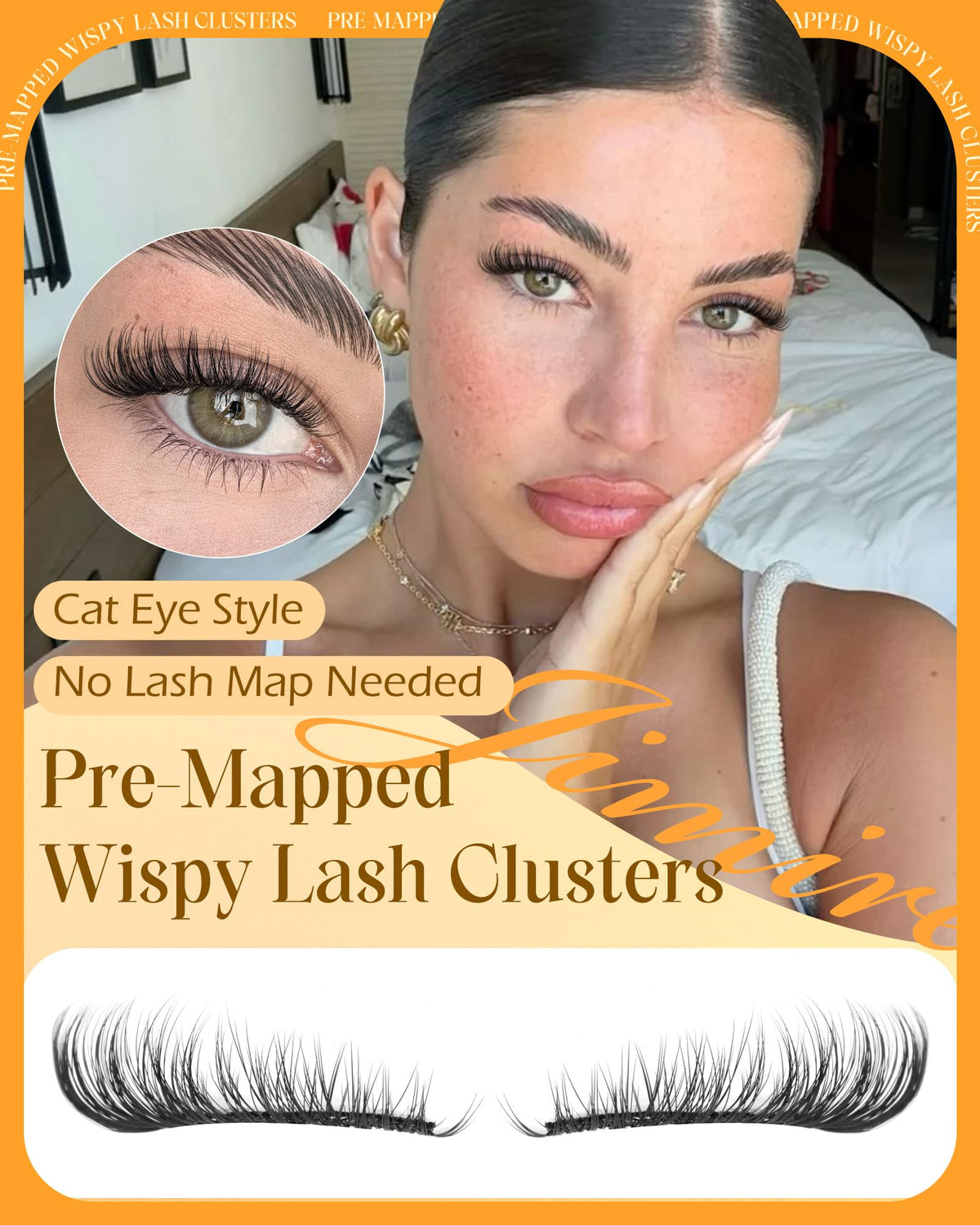 JIMIRE Natural Lash Clusters Cat Eye packaging