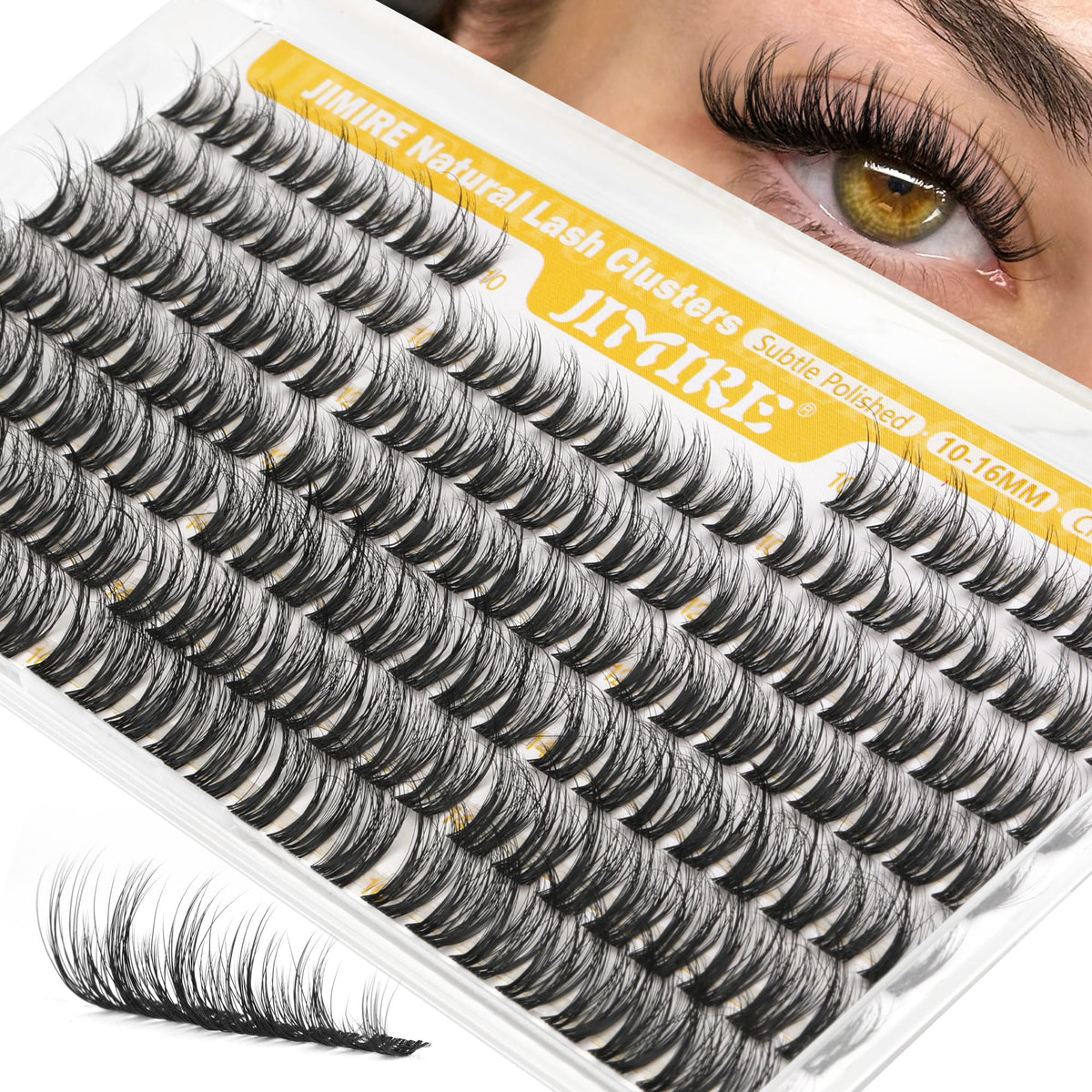 JIMIRE Spider Lash Clusters in a beauty routine setup