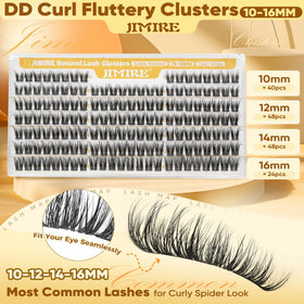 JIMIRE Spider Lash Clusters showing the ultra-soft cotton band