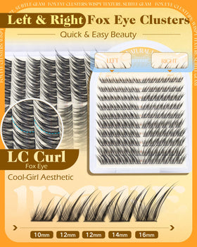 JIMIRE Wispy Lash Clusters displayed on a makeup table