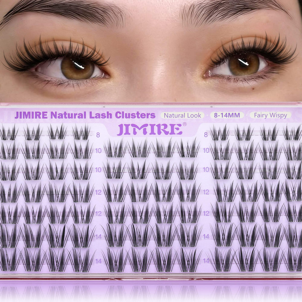 JIMIRE Wispy Lash Clusters front view showing manga spike design