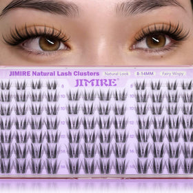 JIMIRE Wispy Lash Clusters front view showing manga spike design