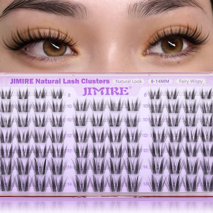 JIMIRE Wispy Lash Clusters front view showing manga spike design