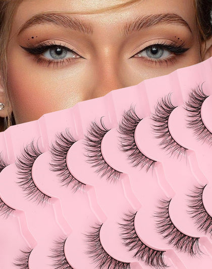 Jiocolor Cat Eye Lashes Short Wispy 15mm front view