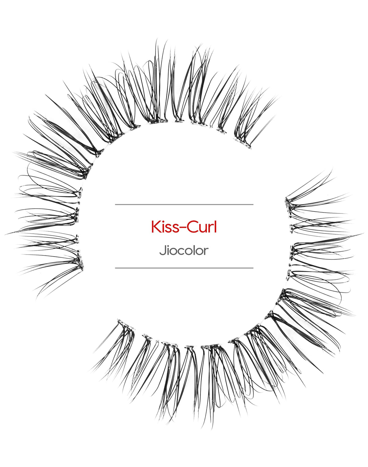 Jiocolor false eyelashes side view with packaging