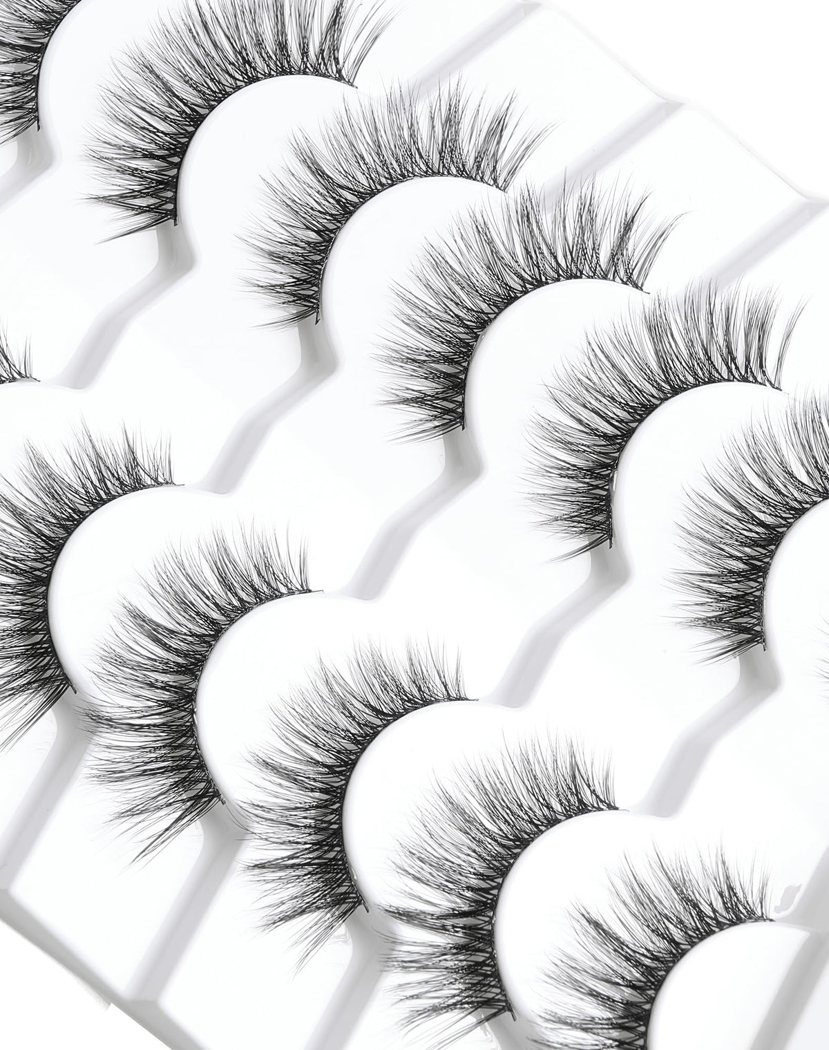 Jiocolor Faux Mink Lashes pack front view with 7 pairs
