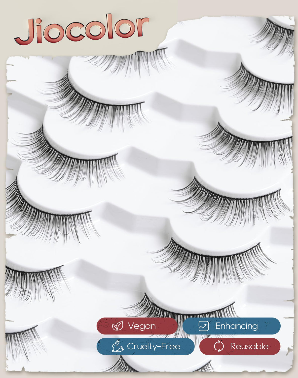 Jiocolor lashes on model showcasing natural look