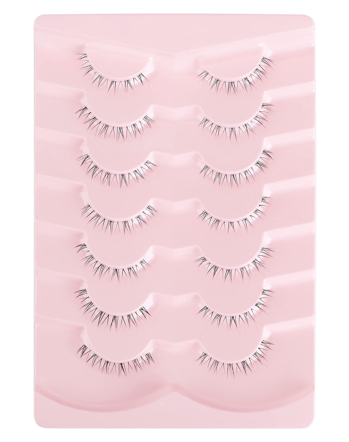 Jiocolor Natural Bottom Lashes 7 Pairs clear band detail