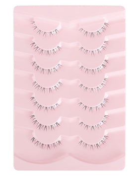 Jiocolor Natural Bottom Lashes 7 Pairs clear band detail