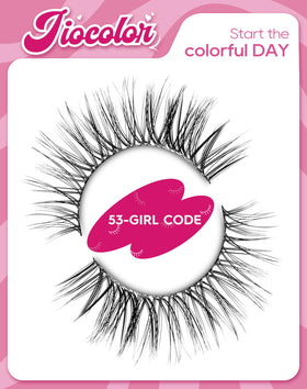 Jiocolor Natural Cat Eye Lashes side view showcasing lash band