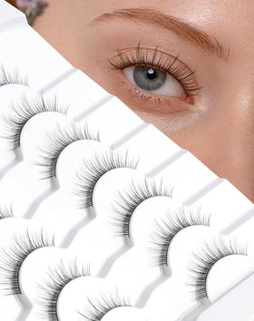 Jiocolor Natural Look Wispy Eyelashes 9mm C Curl front view