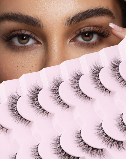 Jiocolor Natural Look Wispy False Eyelashes front view