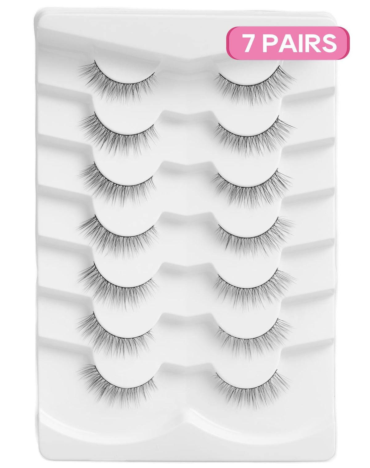 Jiocolor Short Lashes Natural Look Wispy lash band detail