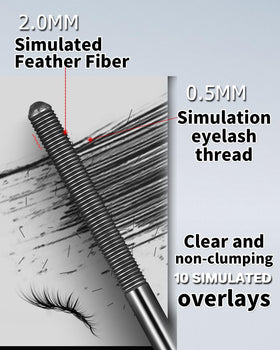 Jiodama Waterproof Tubing Telescopic Mascara Brown side view