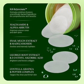JIYU Toning Polish Pads with key ingredients displayed