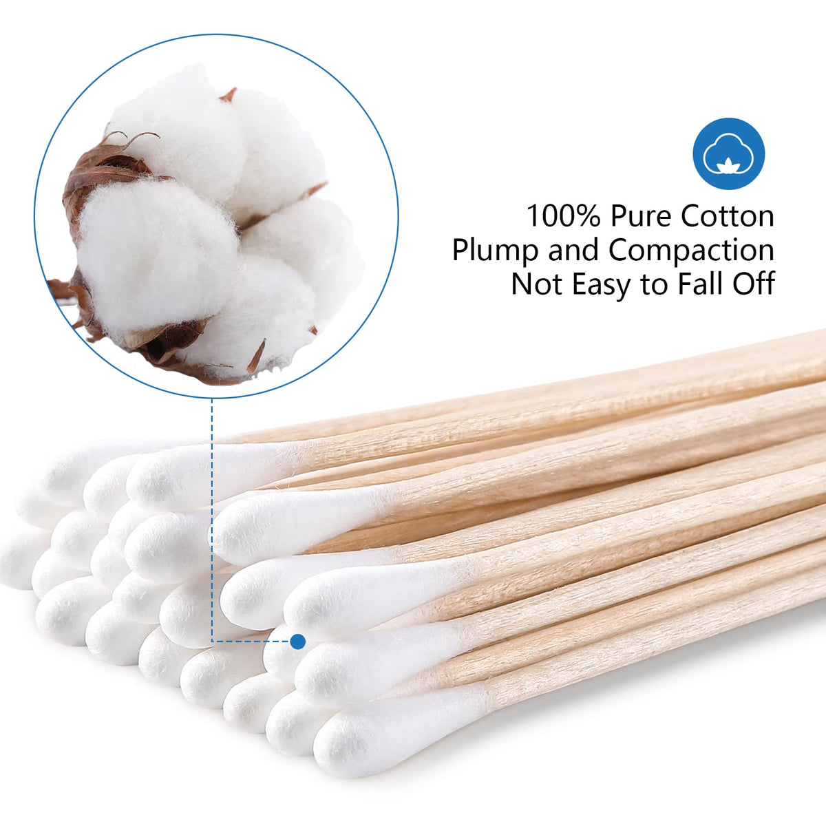 JMU Cotton Tipped Applicators stacked for easy access