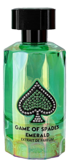 Jo Milano Paris Game of Spades EMERALD bottle side view