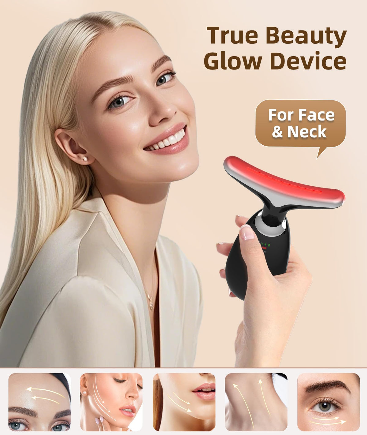 Jobazok Face Massager demonstrating heat feature