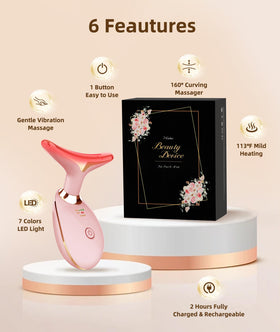 Jobazok Face Massager showing 7 colour light therapy modes