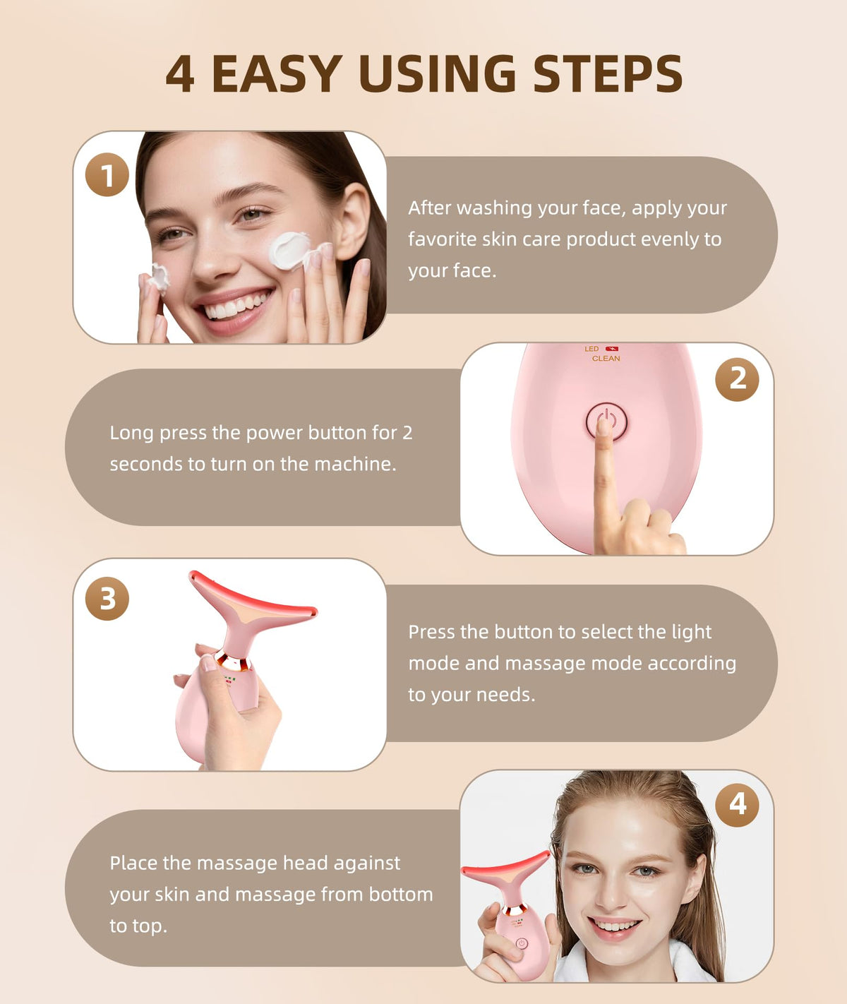 Jobazok Facial Massager with gentle vibration feature