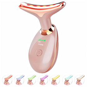 Jobazok Red Light Therapy Face Massager Tool front view in rose gold