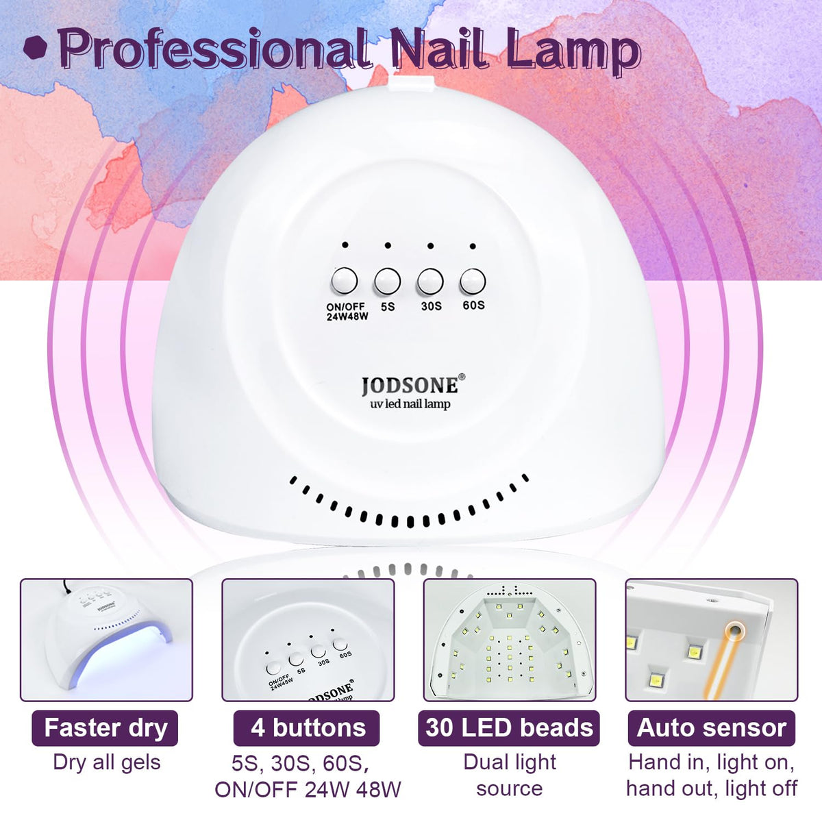 JODSONE 32 colour gel nail polish bottles