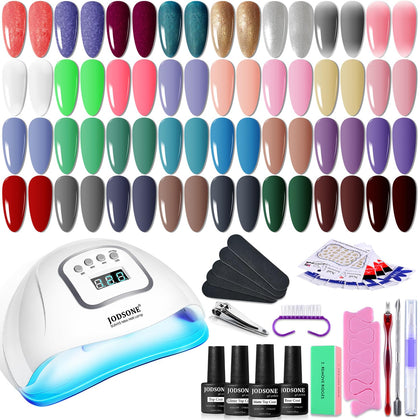 JODSONE 32 Colours Nail Polish Set including UV lamp and tools