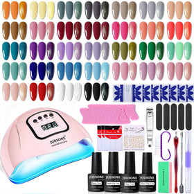 JODSONE 36Pcs Gel Nail Polish Kit including UV LED lamp and tools