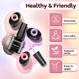 JODSONE base and top coat bottles for gel polish