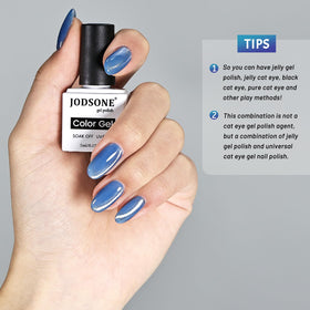 JODSONE blue jelly gel nail polish set packaging