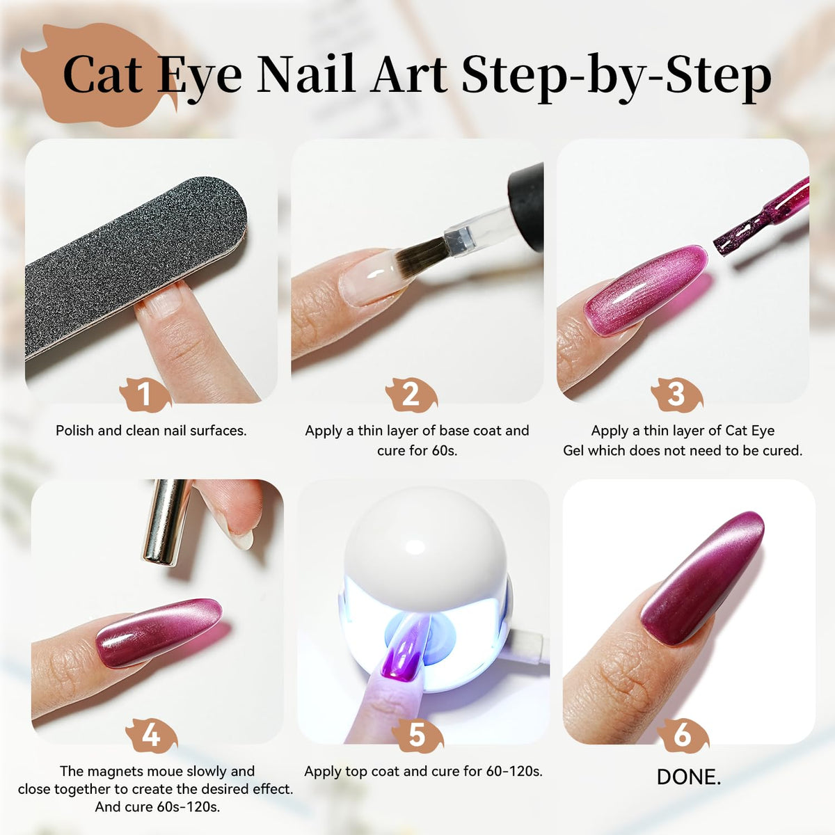 JODSONE Cat Eye Gel Nail Polish Set packaging display