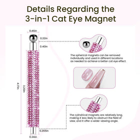 JODSONE Cat Eye Magnet Tool with decorative rhinestone handle