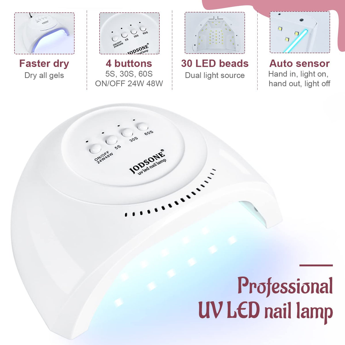 JODSONE gel nail polish application on nails