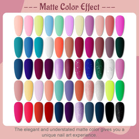 JODSONE gel nail polish colours displayed on a table