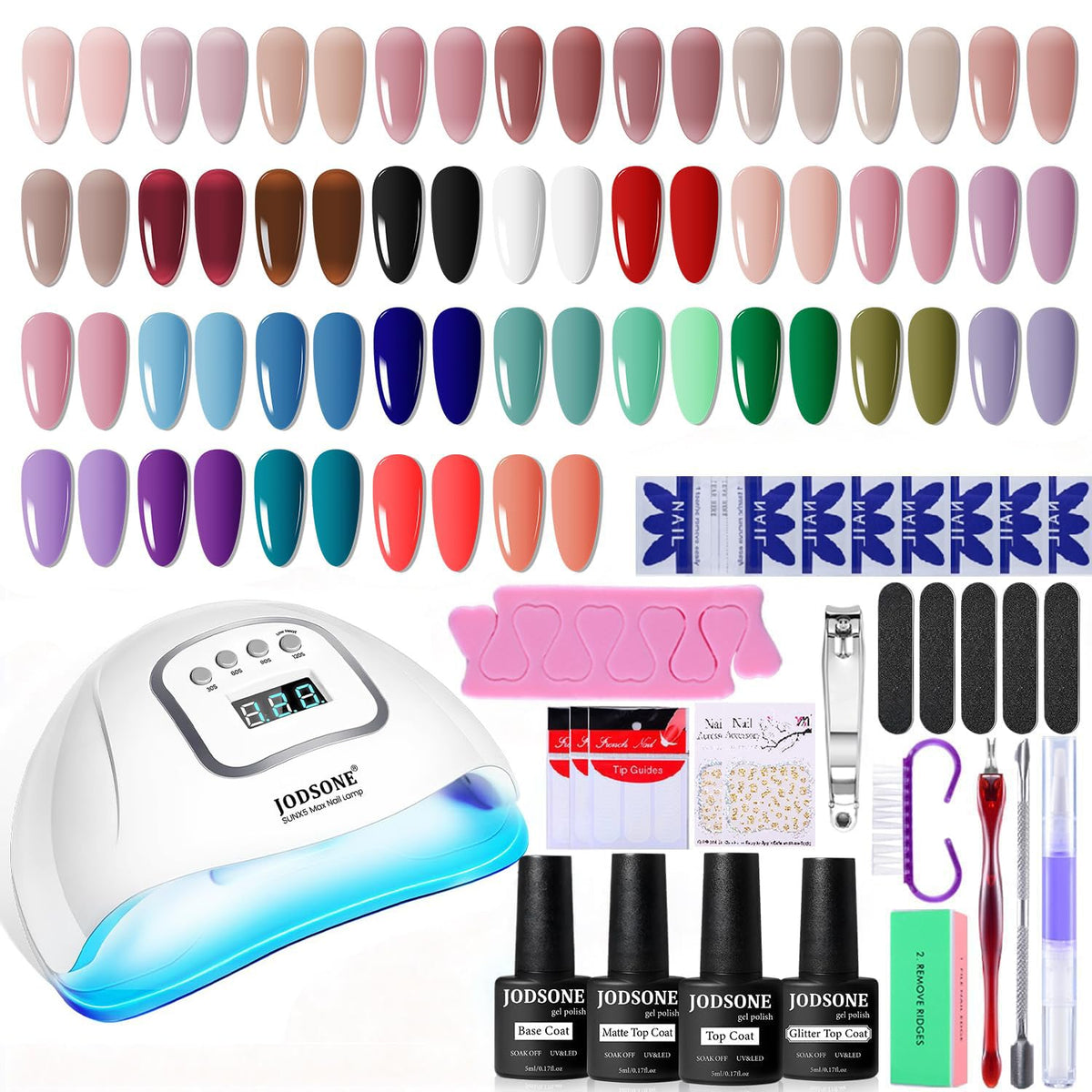 JODSONE Gel Nail Polish Kit 36Pcs with UV light front view
