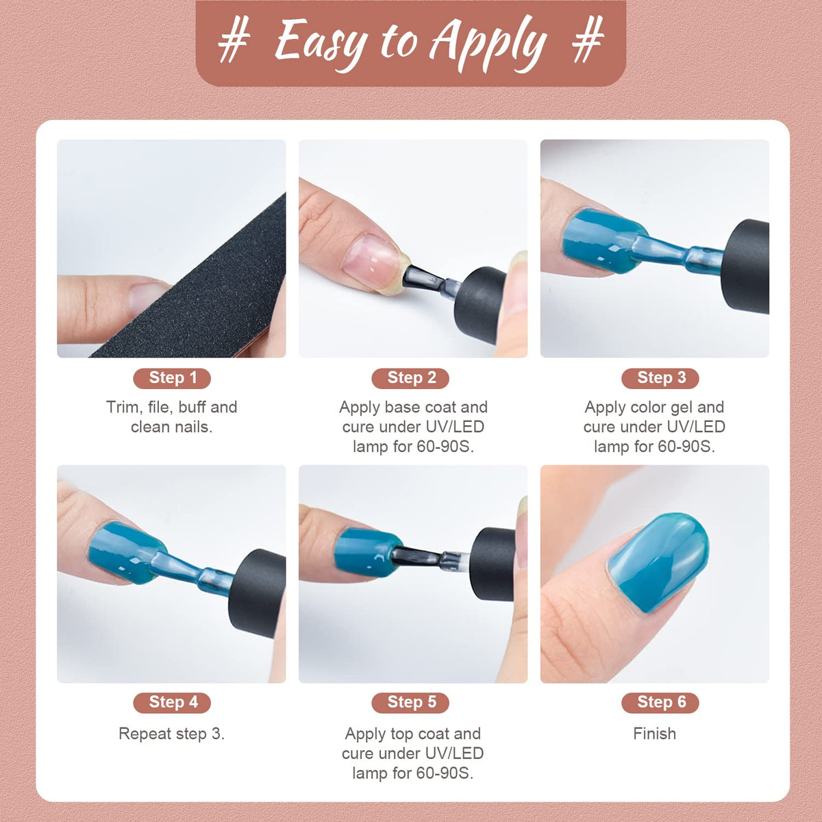 JODSONE Gel Nail Polish Kit in use at a manicure station