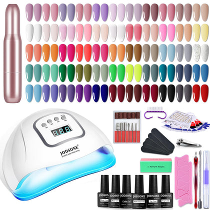 JODSONE Gel Nail Polish Kit with 55 colours and UV lamp