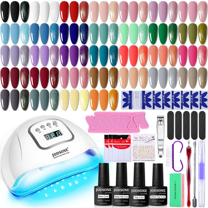 JODSONE Gel Nail Polish Kit with UV light and 32 colours
